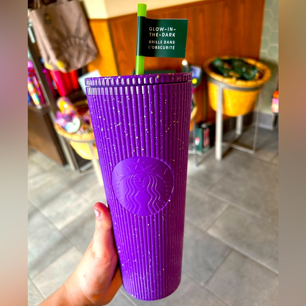 Starbucks Halloween Purple Glow in the Dark Tumbler - NWT